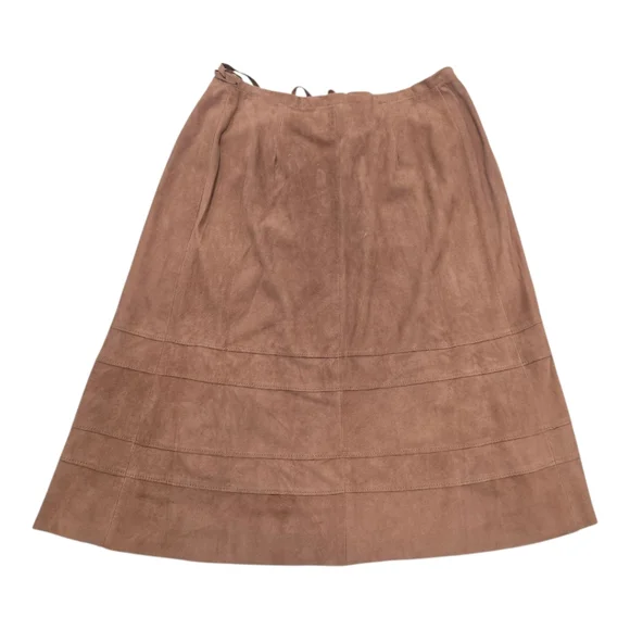 Char & SherDesigns Santa Fe USA Vintage Suede Wrap Around Skirt SZ 8